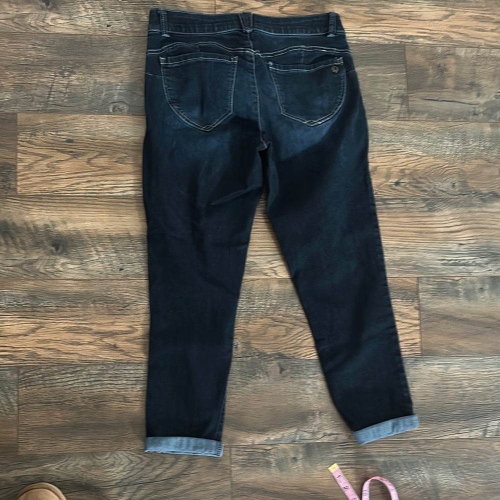 Democracy Blue Ankle Cropped Jeans with Cuffed Hem
